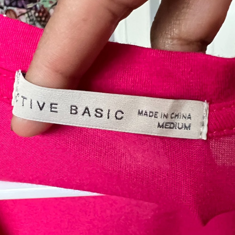 Basic Pink Active Top-Medium - Picture 3 of 4